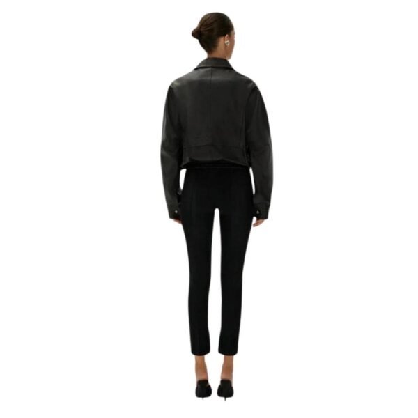 MAGDA BUTRYM VINTAGE BOMBER JACKET IN BLACK LEATHER - Image 4