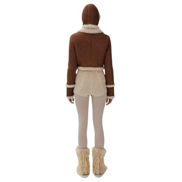 MAGDA BUTRYM CROPPED SHEARLING JACKET IN BEIGE - Image 3