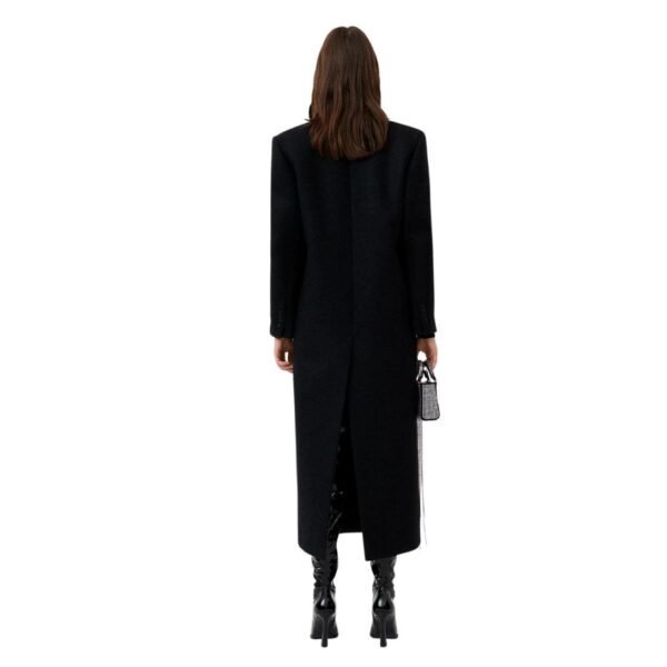 MAGDA BUTRYM LONG CLASSIC WOOL COAT IN BLACK - Image 3