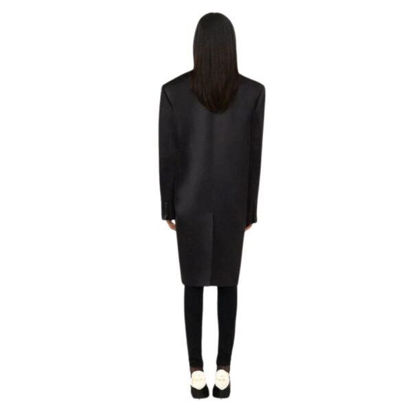 MAGDA BUTRYM OVERSIZED CLASSIC MIDI COAT IN BLACK - Image 3