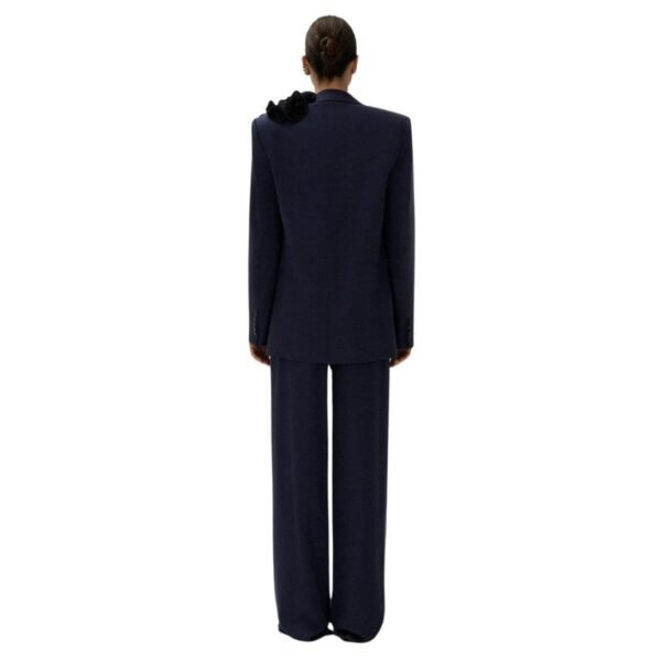 MAGDA BUTRYM CLASSIC OVERSIZED CUPRO BLAZER IN NAVY - Image 3