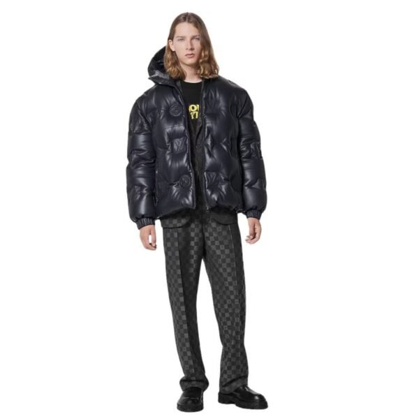 LOUIS VUITTON MONOGRAM LEATHER HOODED DOWN JACKET - Image 6