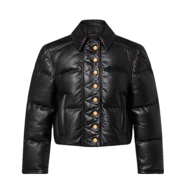 LOUIS VUITTON MONOGRAM LEATHER PADDED BOXY JACKET