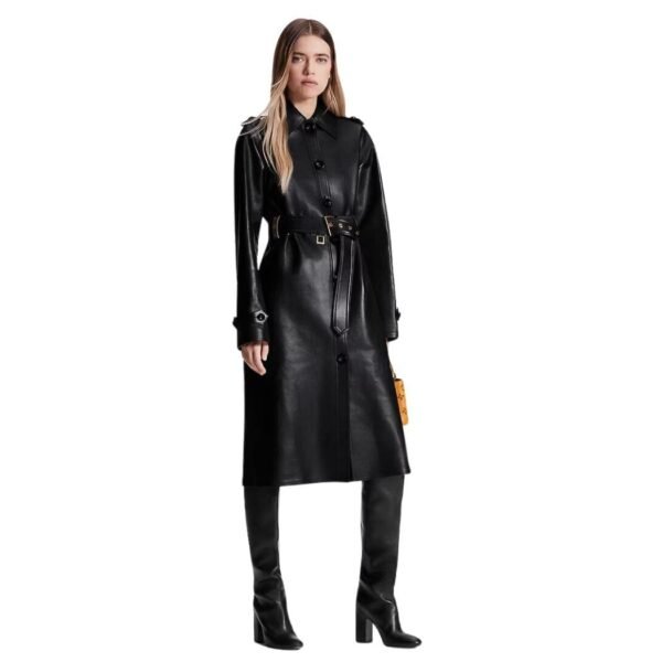 LOUIS VUITTON NAPPA LEATHER TRENCH COAT - Image 4