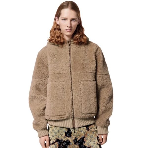 LOUIS VUITTON REVERSIBLE SHEARLING HOODED BLOUSON