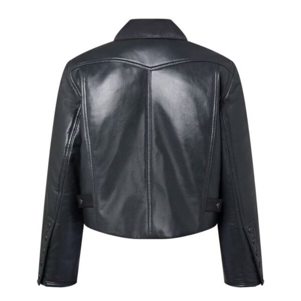 LOUIS VUITTON TOPSTITCHED LEATHER BOXY JACKET - Image 2