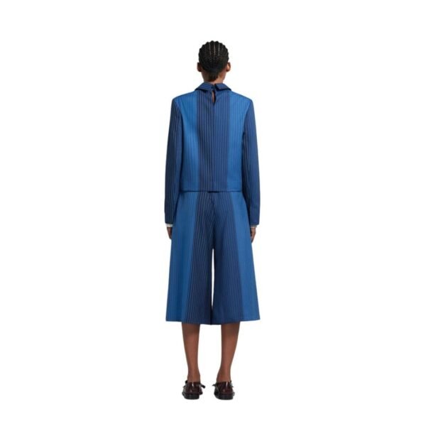 MARNI BLUE DÉGRADÉ PINSTRIPE WOOL JACKET - Image 3