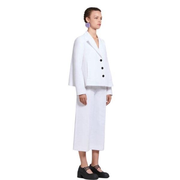 MARNI WHITE A LINE CADY JACKET WITH BACK PLEAT - Image 4