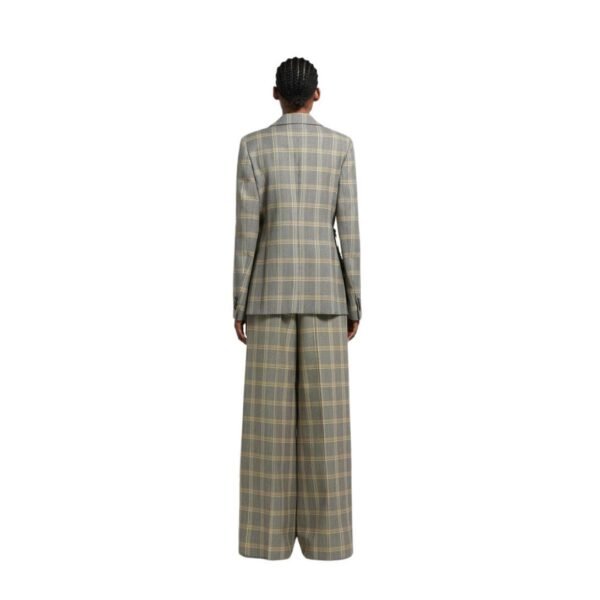 MARNI YELLOW CHECKED TECH WOOL JACKET - Image 3