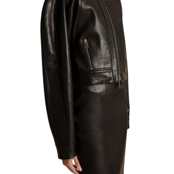 KHAITE THE GRACELL JACKET IN BLACK LEATHER - Image 4