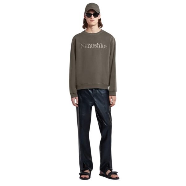 NANUSHKA MART ORGANICALLY GROWN COTTON SWEATSHIRT ASPHALT - Image 3