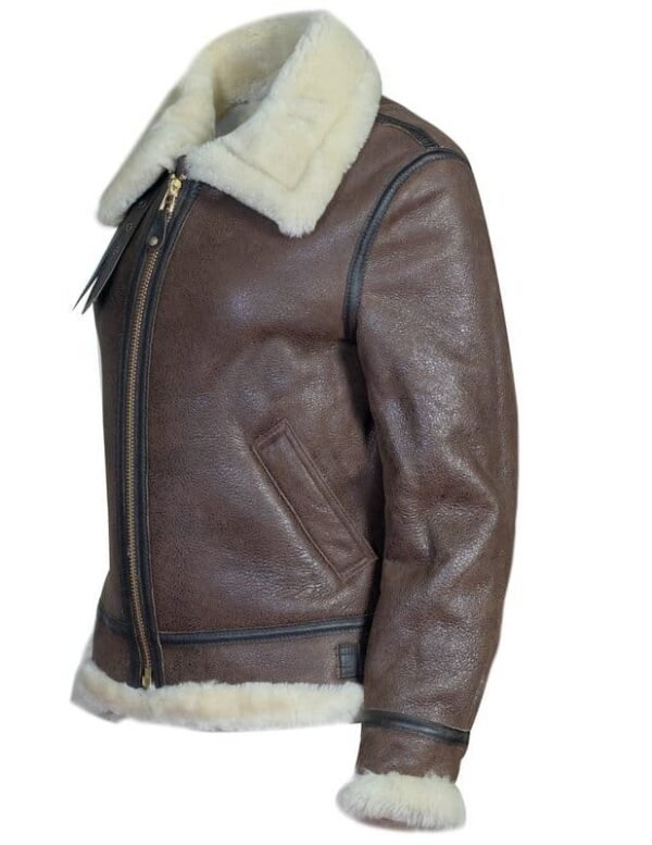 Women's Sheepskin B-3 Bomber Jacket - Image 6