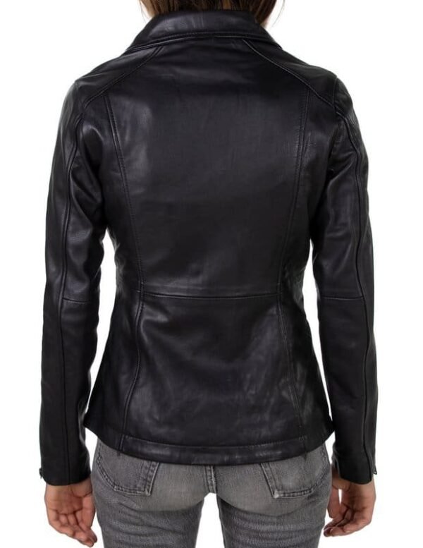 Long Lambskin Moto Jacket - Image 2