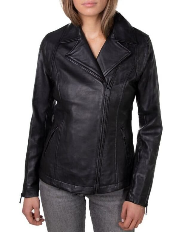 Long Lambskin Moto Jacket