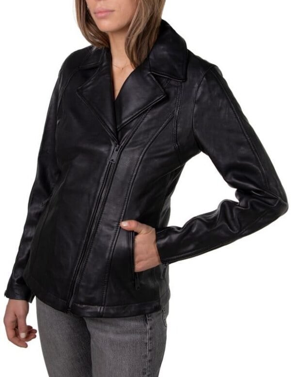 Long Lambskin Moto Jacket - Image 5