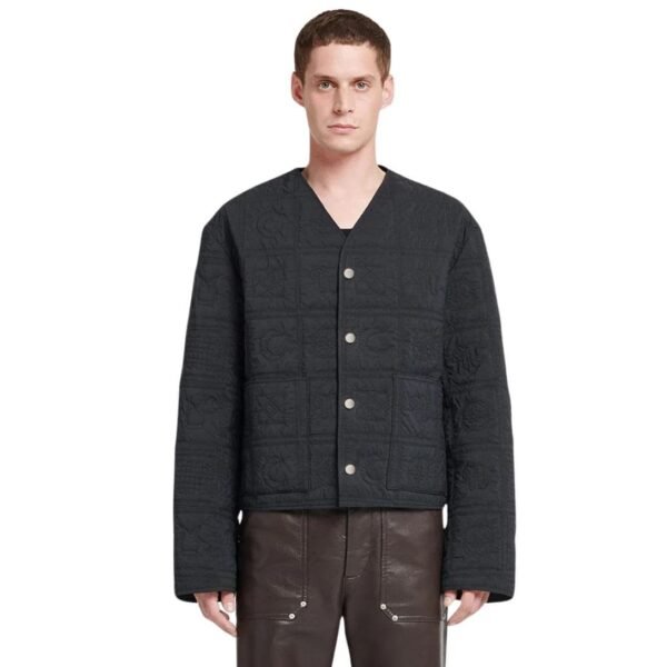 NANUSHKA VICO QUILTED TECH POPLIN JACKET BLACK