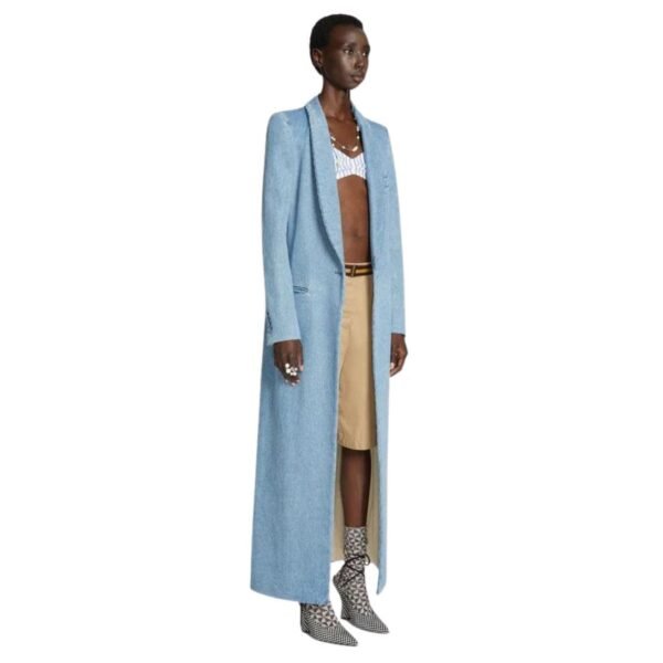 DRIES VAN NOTEN DENIM TUXEDO COAT LIGHT BLUE - Image 3