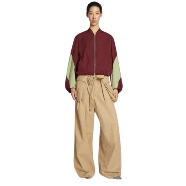 DRIES VAN NOTEN CROPPED BOMBER BORDEAUX - Image 3