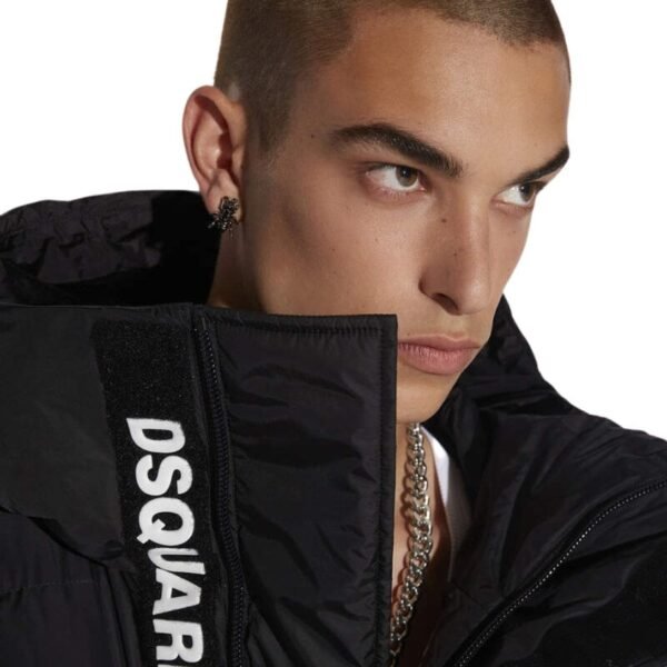 DSQUARED2 VELCRO LOGO ZIP PUFFER - Image 3