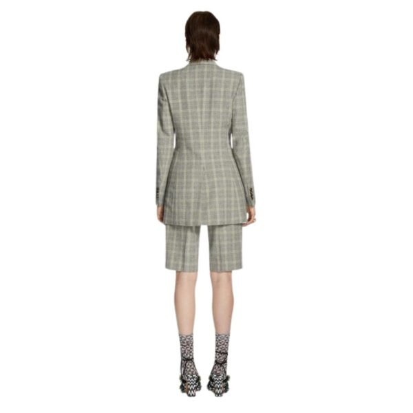 DRIES VAN NOTEN CHECKED FITTED BLAZER DESSIN A - Image 3