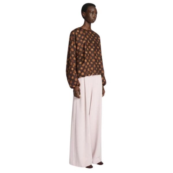 DRIES VAN NOTEN SILK COCOON TOP BROWN - Image 3