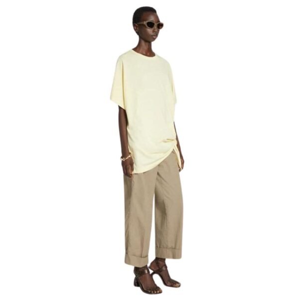 DRIES VAN NOTEN DRAPED KNOT TEE PAEL YELLOW - Image 2