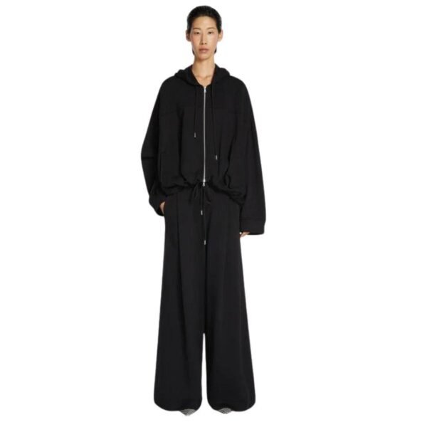 DRIES VAN NOTEN COCOON ZIP HOODIE BLACK