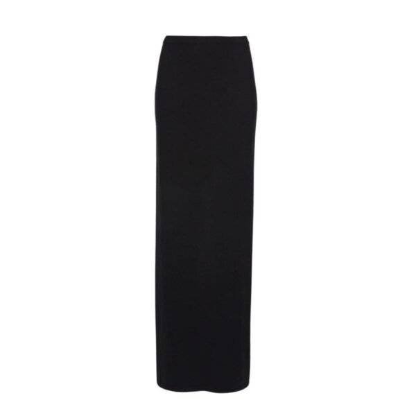 MAGDA BUTRYM KNITWEAR MAXI SKIRT IN BLACK