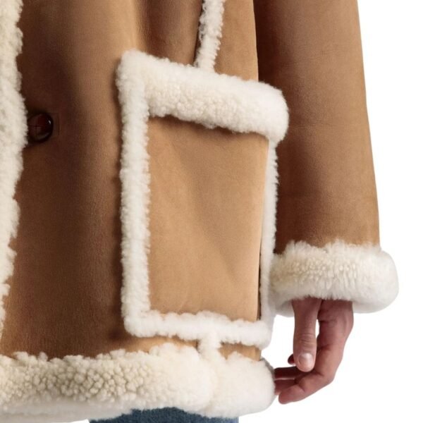 BALLY AVIATOR COAT IN BROWN LEATHER AND MERINO - Image 7