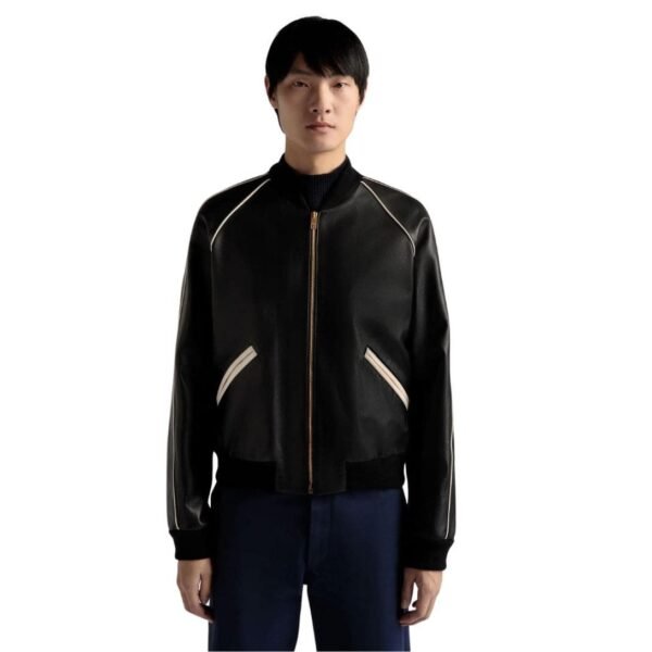 BALLY BOMBER IN BLACK LEATHER - Image 6