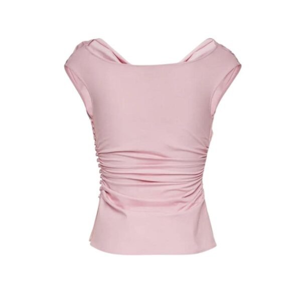 MAGDA BUTRYM OFF SHOULDER DRAPED TOP IN PINK - Image 2