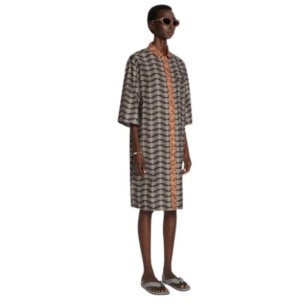 DRIES VAN NOTEN PRINTED SHIRT DRESS BLACK - Image 3