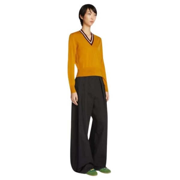 DRIES VAN NOTEN V-NEC SWEATER OCRA - Image 2