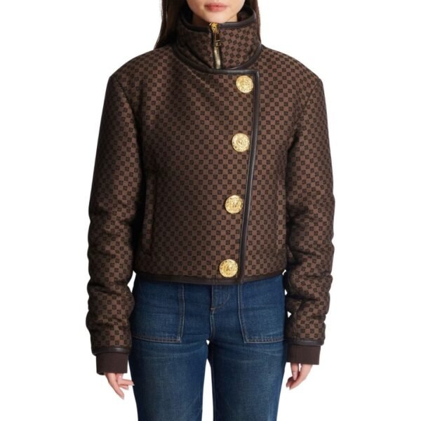 BALMAIN CROPPED MINI MONOGRAM JACKET - Image 5