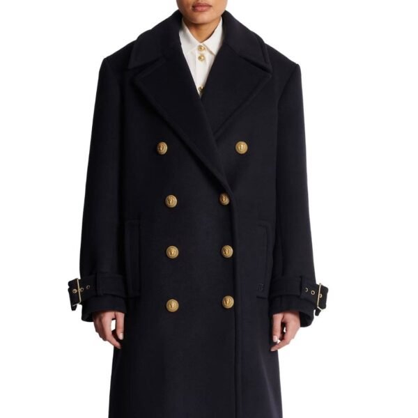 BALMAIN OVERSIZED DOUBLE BREASTED COAT - Image 6