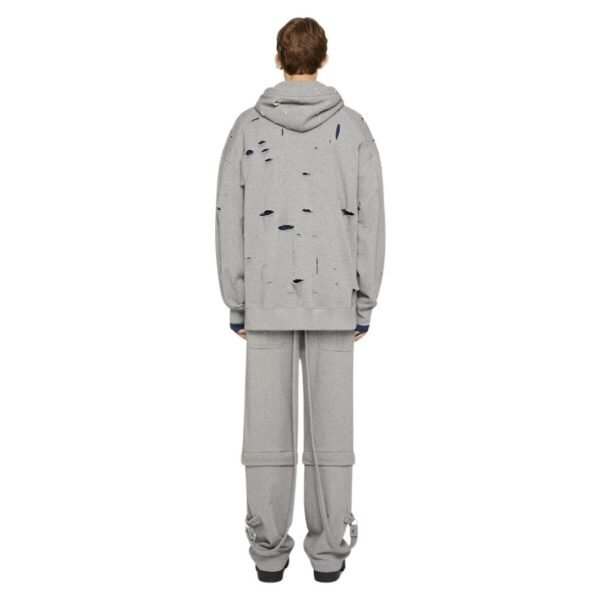 GIVENCHY OVERSIZED HOODIE IN DESTROYED FLEECE - Image 4