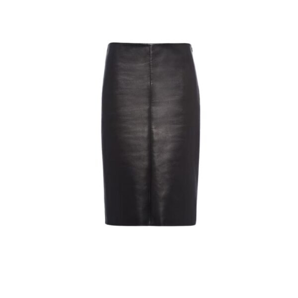 PRADA NAPPA LEATHER SKIRT IN BLACK