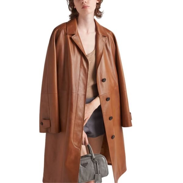 PRADA NAPPA LEATHER COAT - Image 4