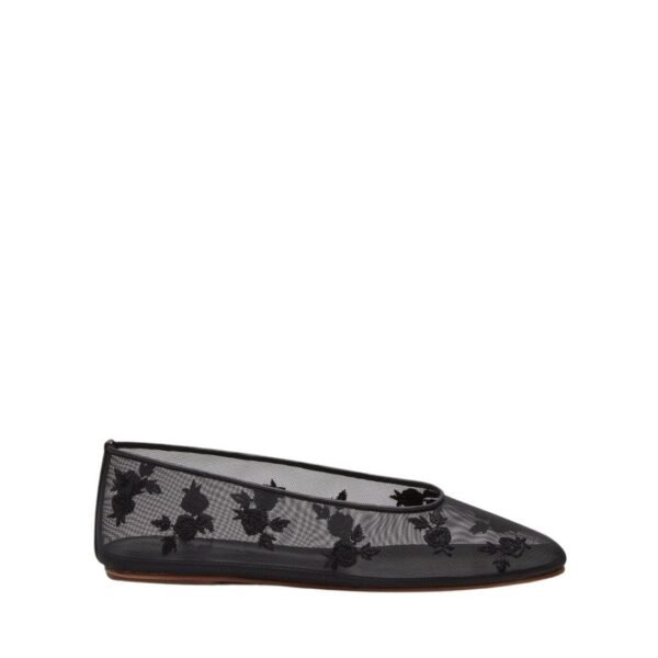 MAGDA BUTRYM MESH BALLET FLATS IN BLACK EMBROIDERY - Image 2