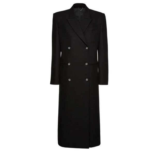 MAGDA BUTRYM LONG CLASSIC WOOL COAT IN BLACK