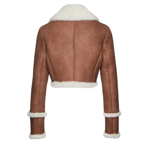 MAGDA BUTRYM CROPPED SHEARLING JACKET IN BEIGE - Image 2