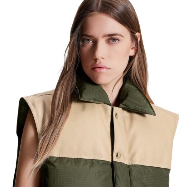 LOUIS VUITTON LEATHER ACCENT SLEEVELESS PUFFER JACKET - Image 5