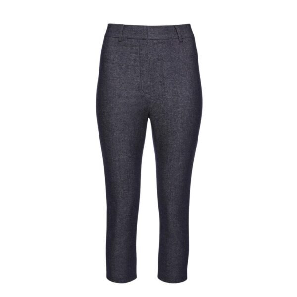 MAGDA BUTRYM CAPRI SLIM WOOL PANTS IN NAVY