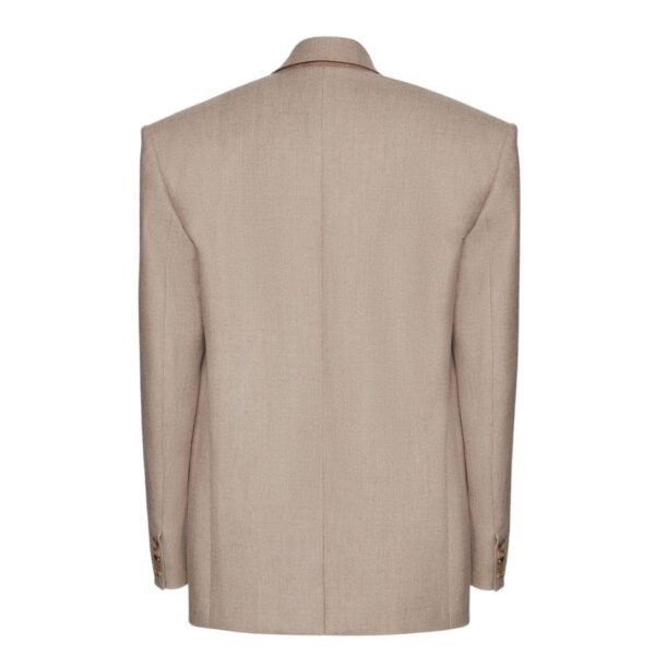 MAGDA BUTRYM CASHMERE CLASSIC OVERSIZED BLAZER IN TAUPE - Image 3