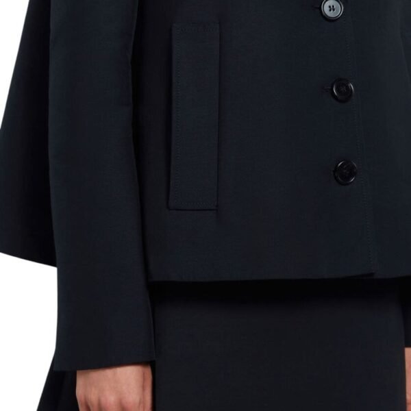 MARNI BLACK A LINE CADY JACKET WITH BACK PLEAT - Image 6