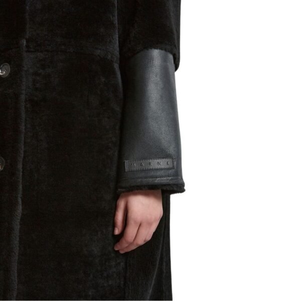 MARNI BLACK REVERSIBLE SHEARLING COAT - Image 6