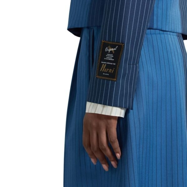 MARNI BLUE DÉGRADÉ PINSTRIPE WOOL JACKET - Image 6