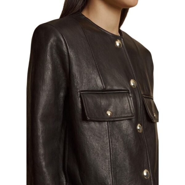 KHAITE THE LAYBIN JACKET IN BLACK LEATHER - Image 3