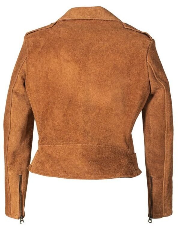 Women's Rough Out Cow Suede Cropped Perfecto Jacket - Image 2