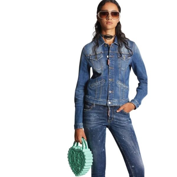 DSQUARED2 MEDIUM CLEAN WASH BOYFRIEND JEANS JACKET - Image 3